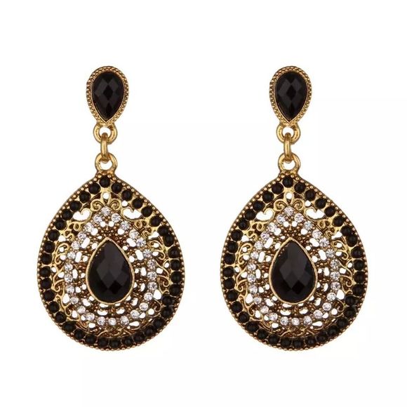 Vintage styl Ethnic boho Waterdrop Crystal Earring - Picture 5 of 7